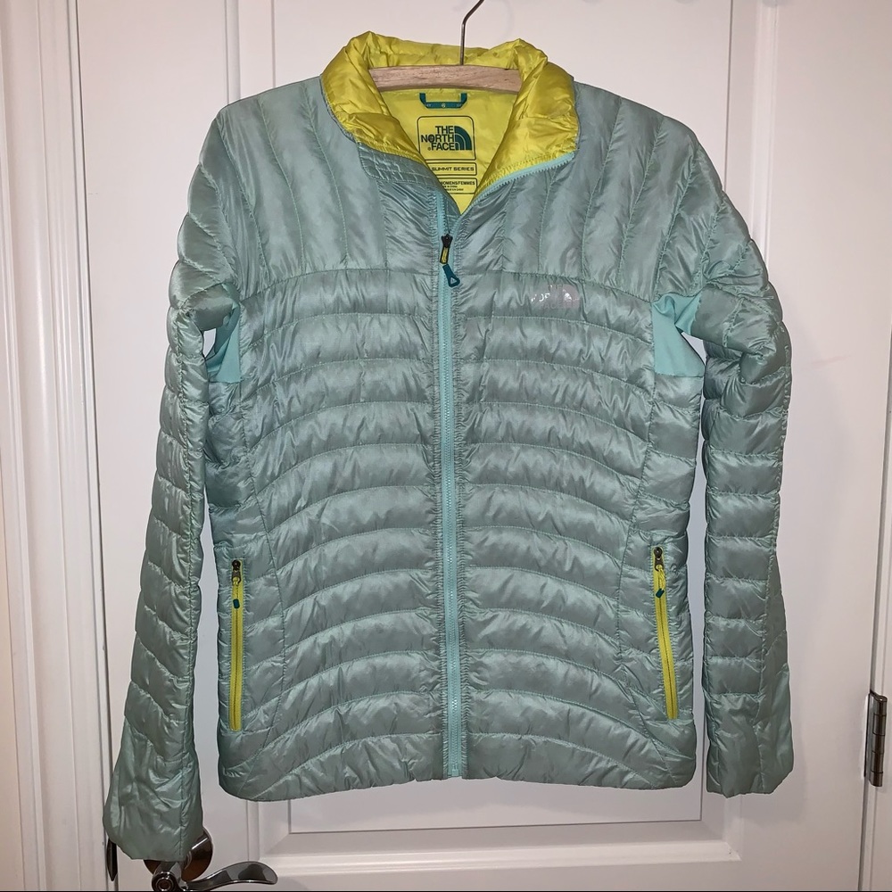 The North Face Thunder Micro Beach Glass Green Mint Down Puffer Jacket Coat S